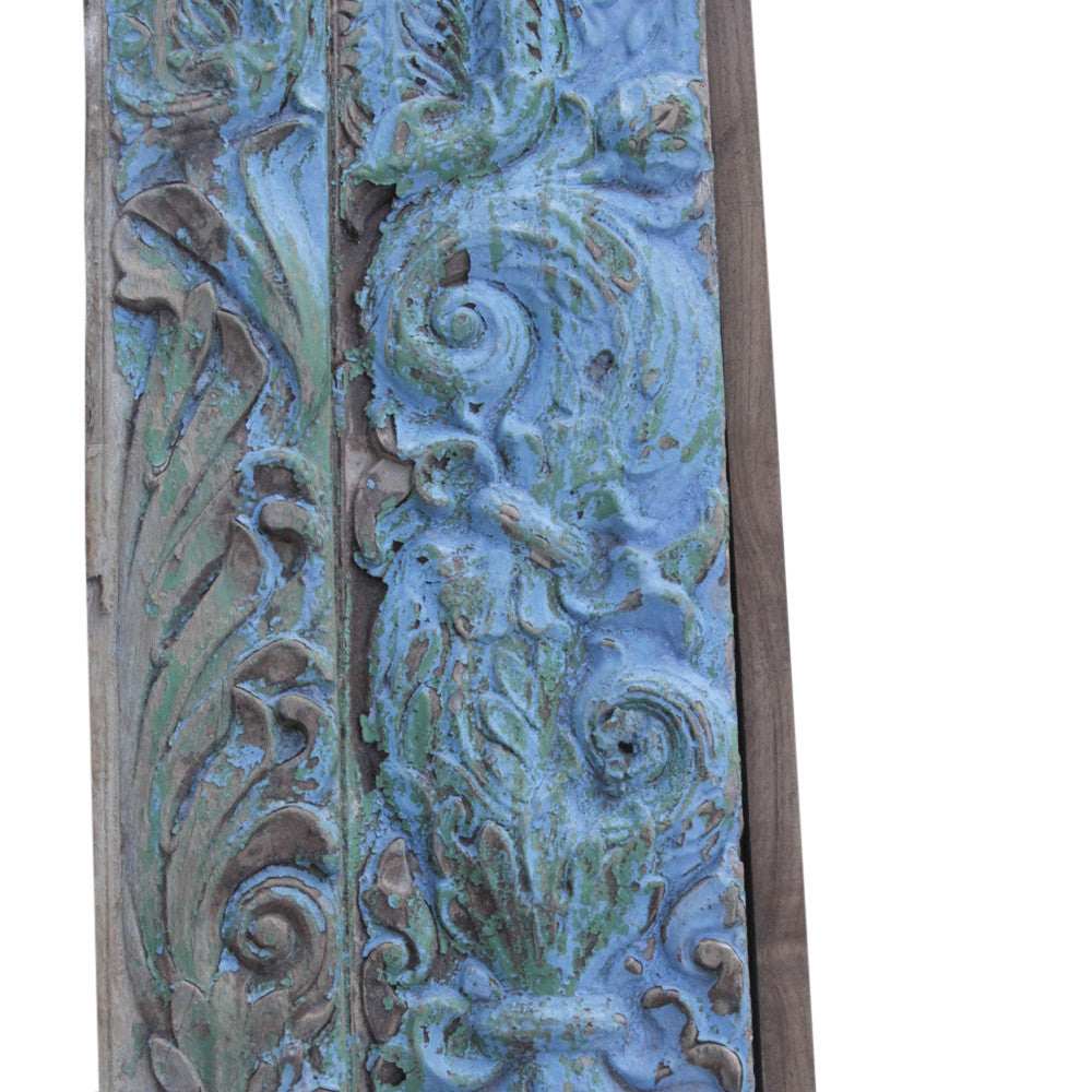 Antique Turquoise Floor Mirror