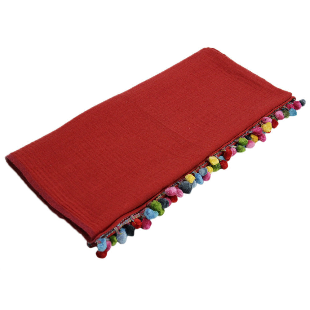 Red Jammu Throw