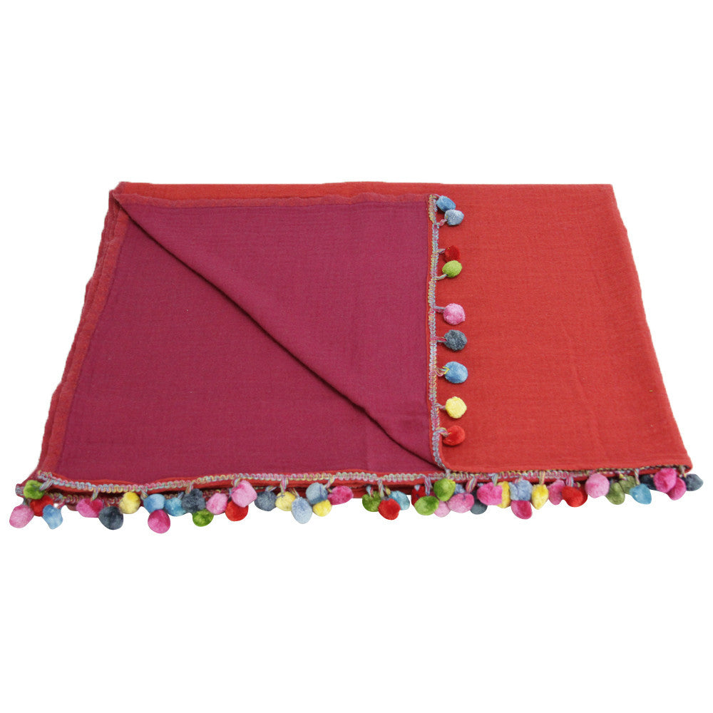 Red Jammu Throw
