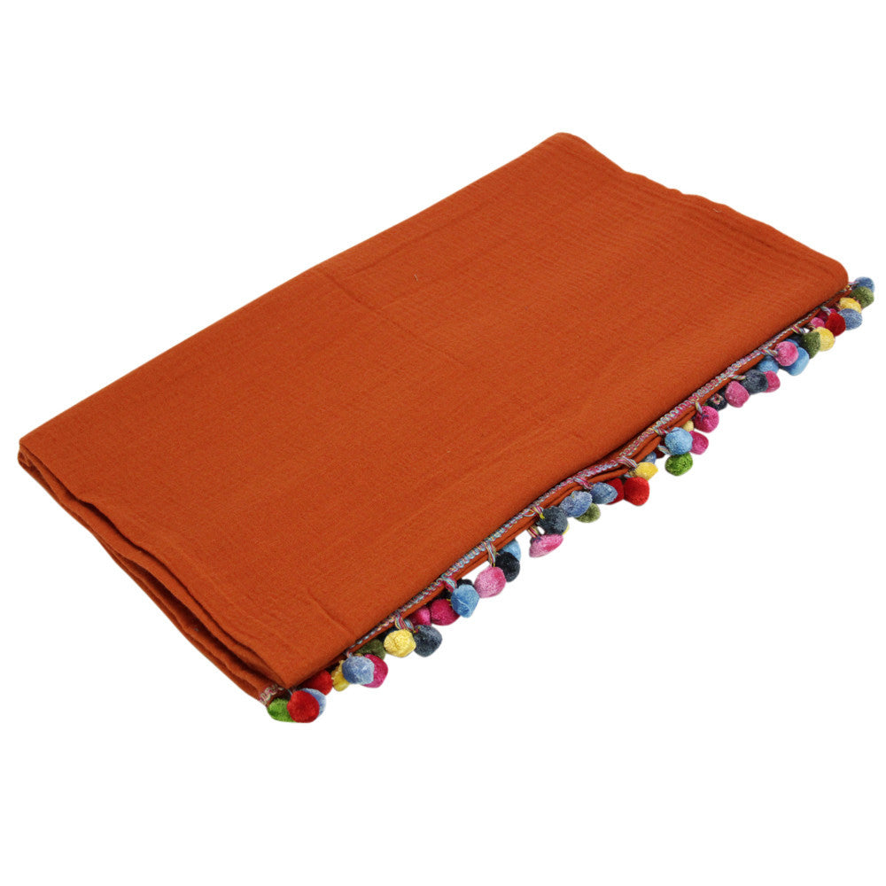 Orange Jammu Throw