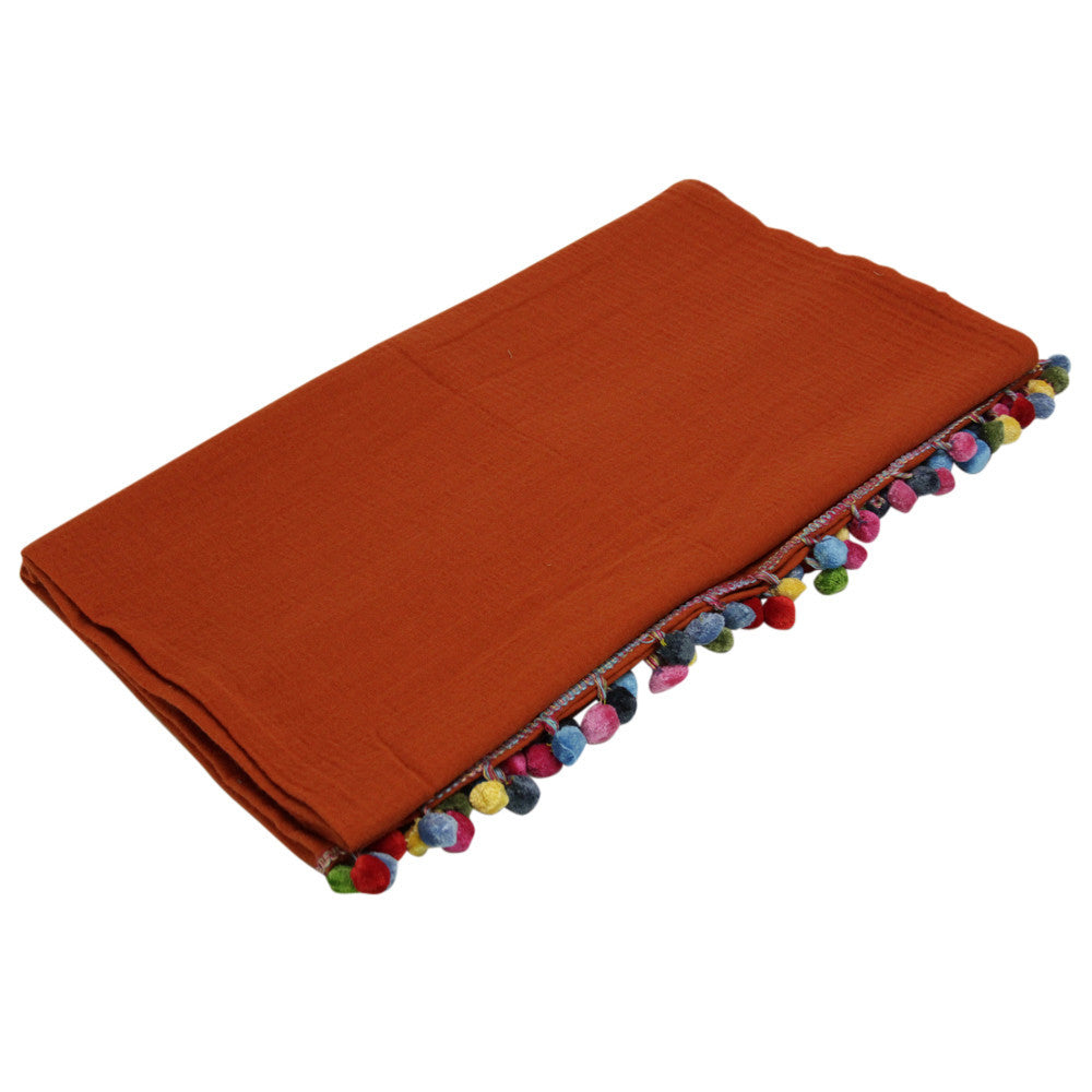 Orange Jammu Throw