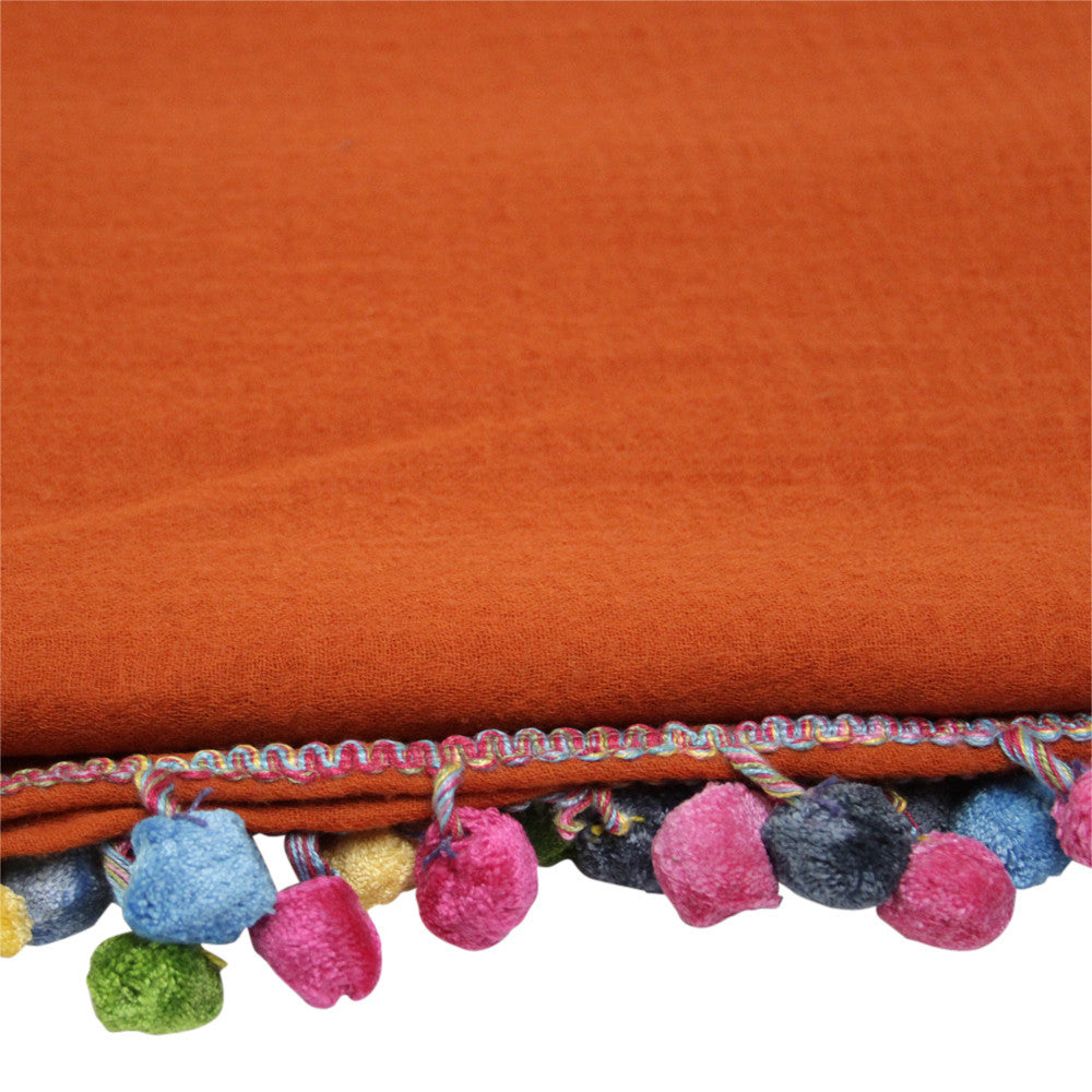 Orange Jammu Throw