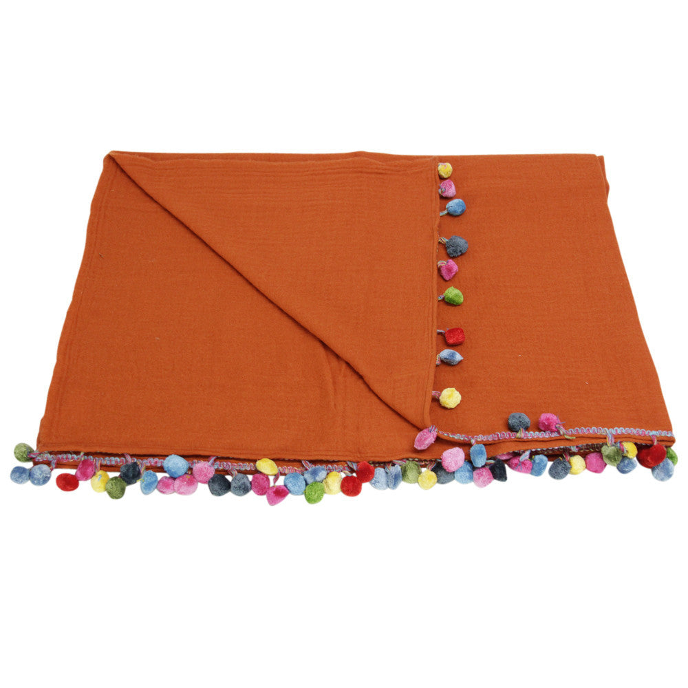 Orange Jammu Throw
