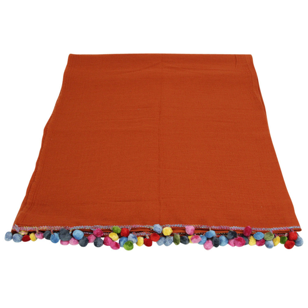 Orange Jammu Throw