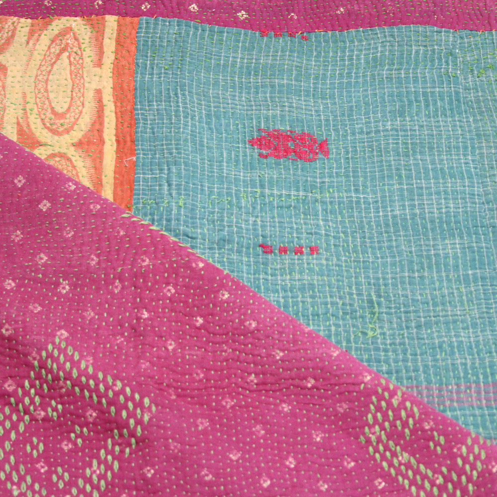 Jina Bengal Kantha Throw