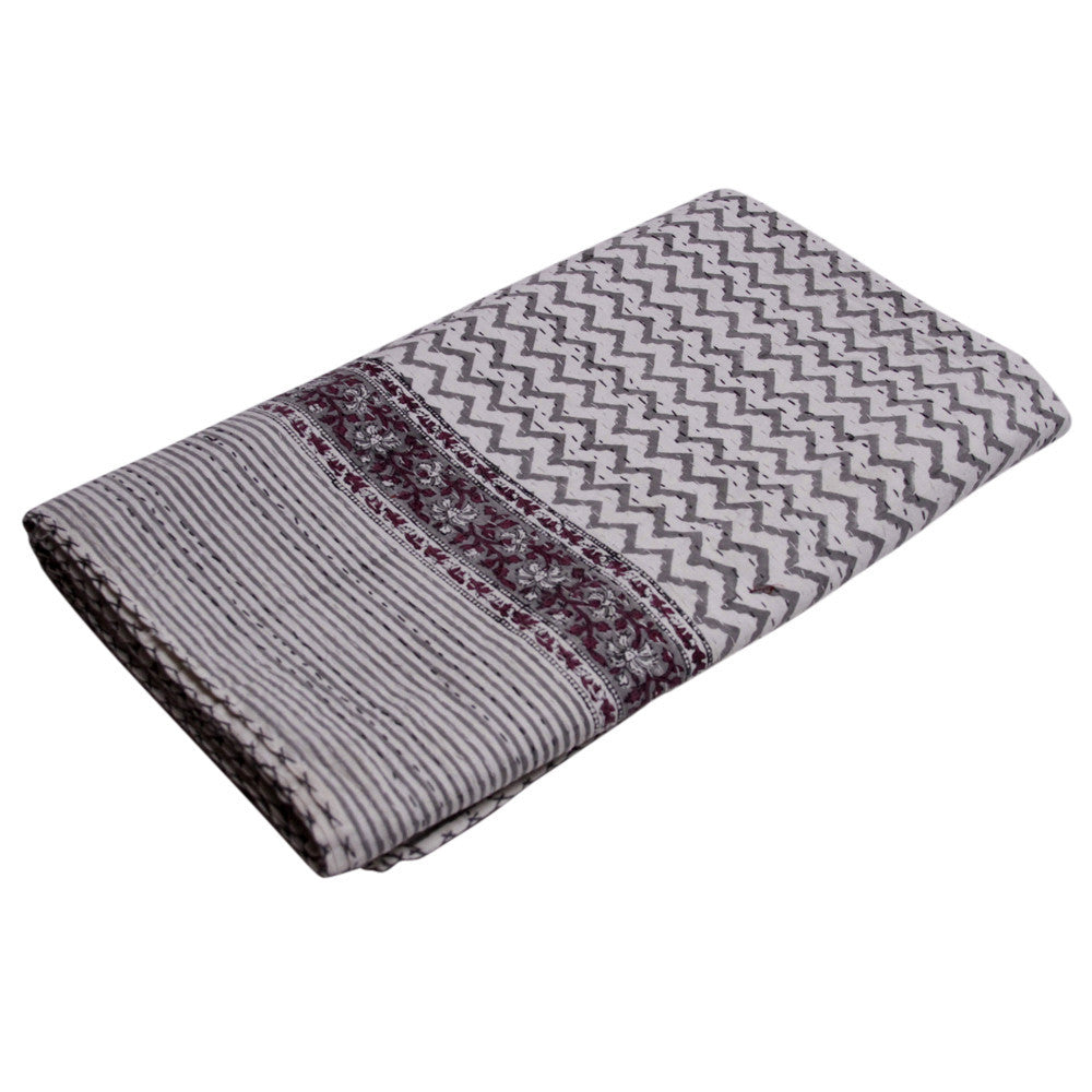 Lehreya Block Print Coverlet