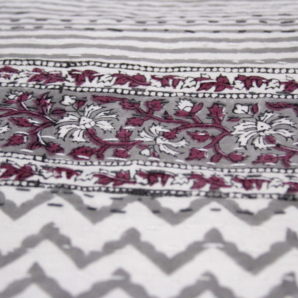 Lehreya Block Print Coverlet