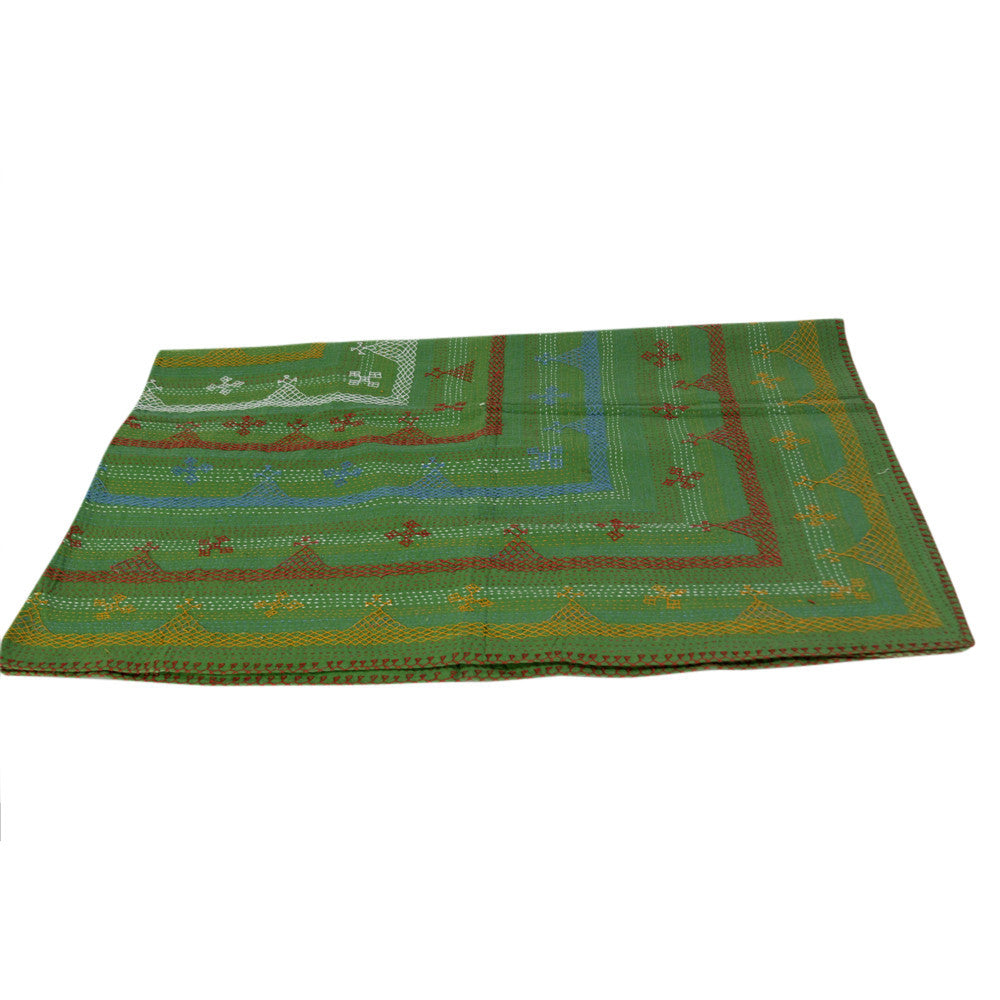 Green Tribal Coverlet