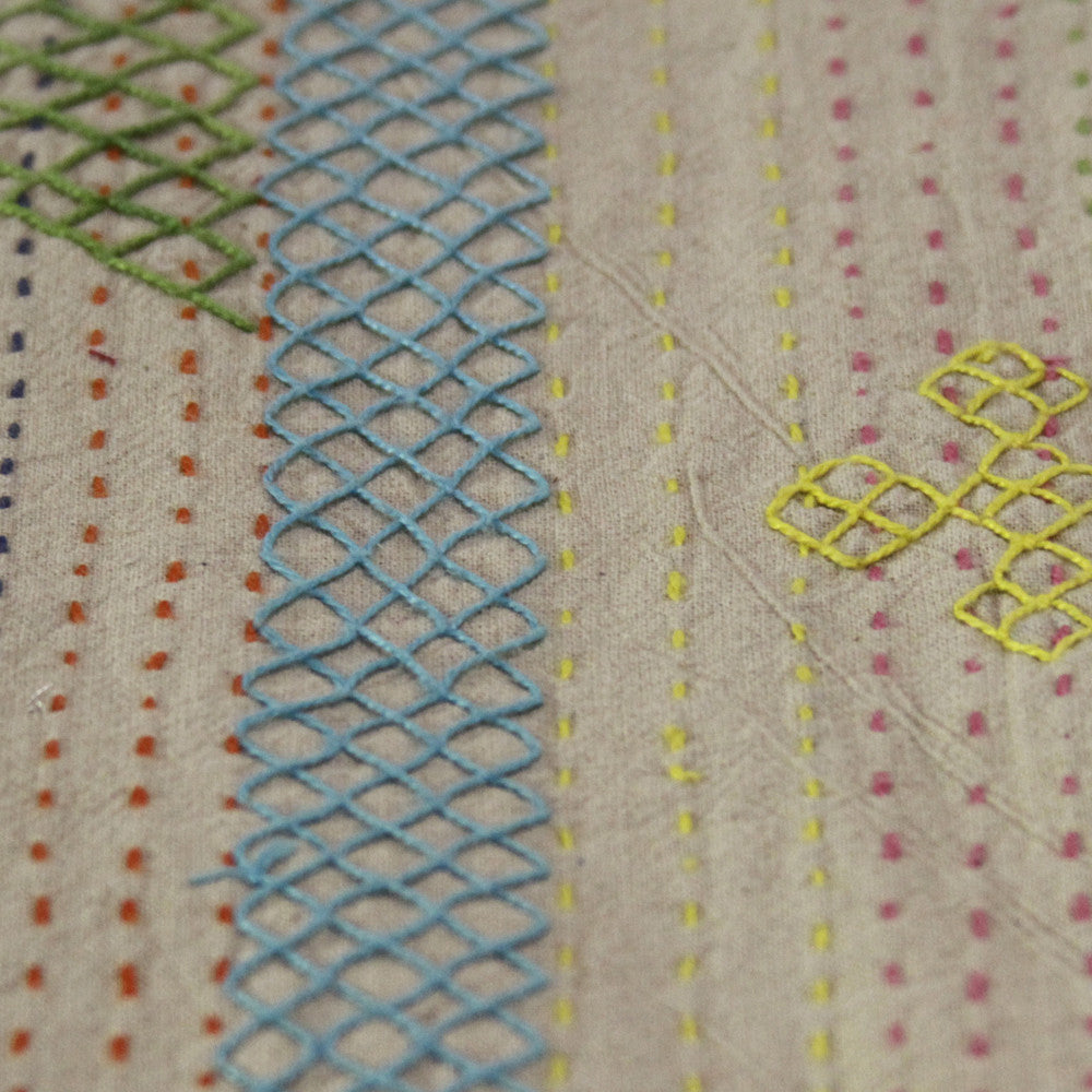 Aari Crema Tribal Coverlet