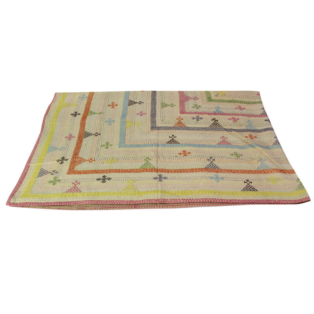Aari Crema Tribal Coverlet
