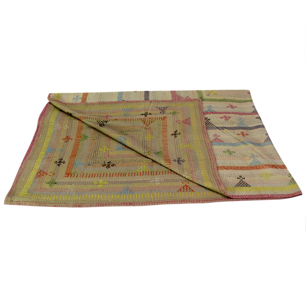 Aari Crema Tribal Coverlet