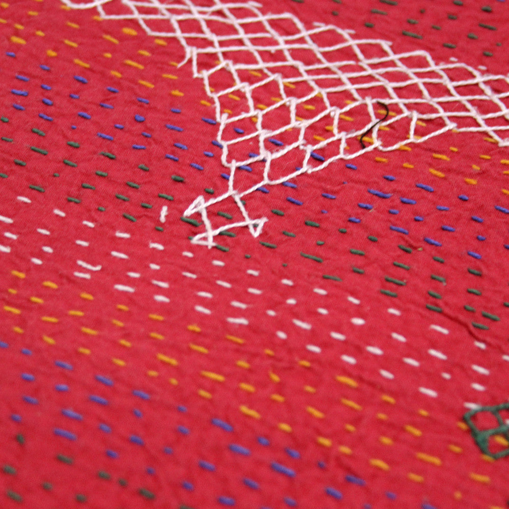 Aari Rojo Tribal Coverlet