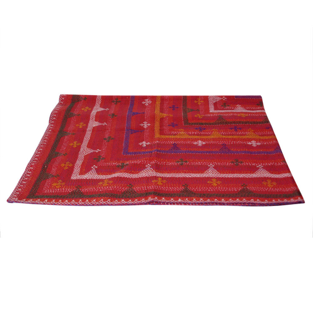 Aari Rojo Tribal Coverlet