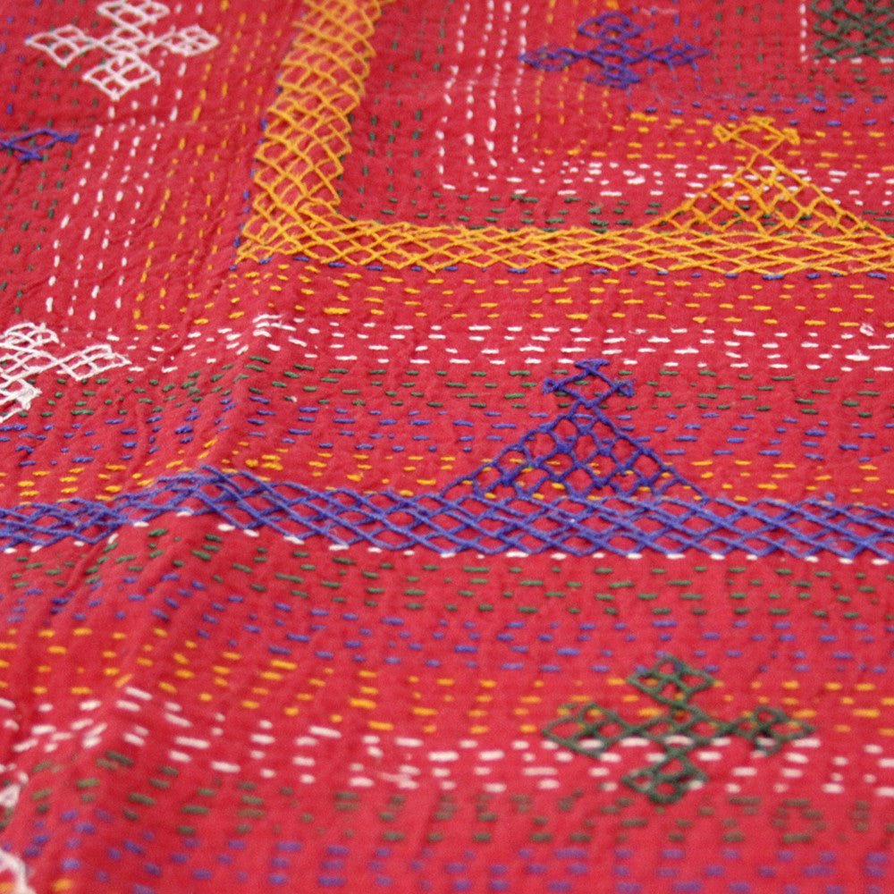 Aari Rojo Tribal Coverlet