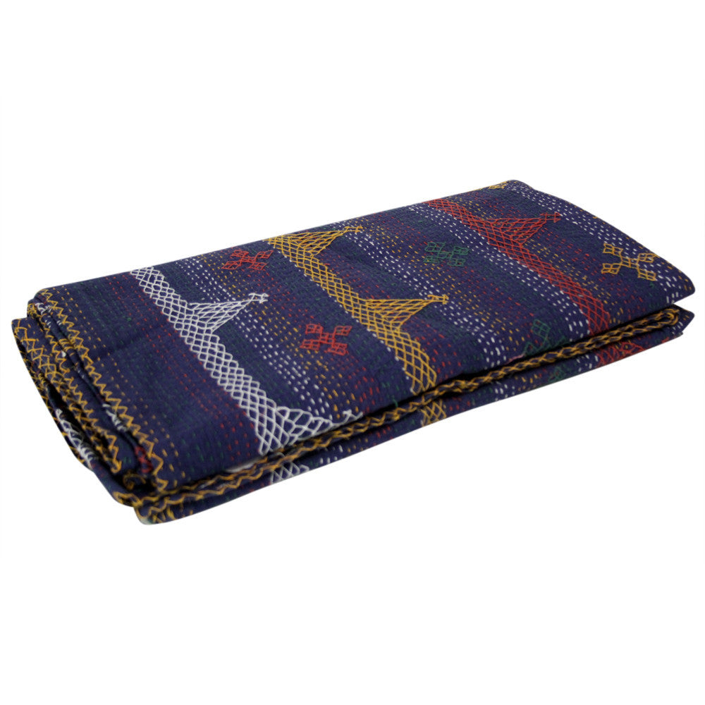 Aari Azul Tribal Coverlet