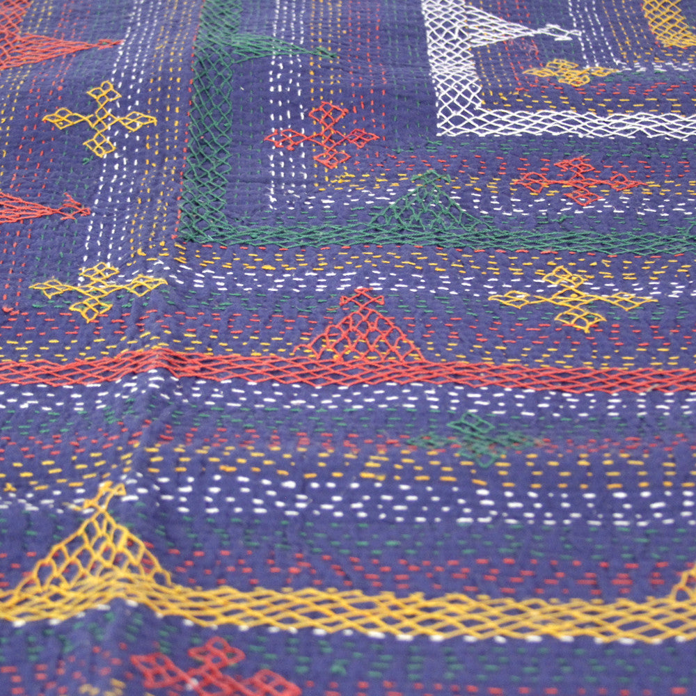 Aari Azul Tribal Coverlet