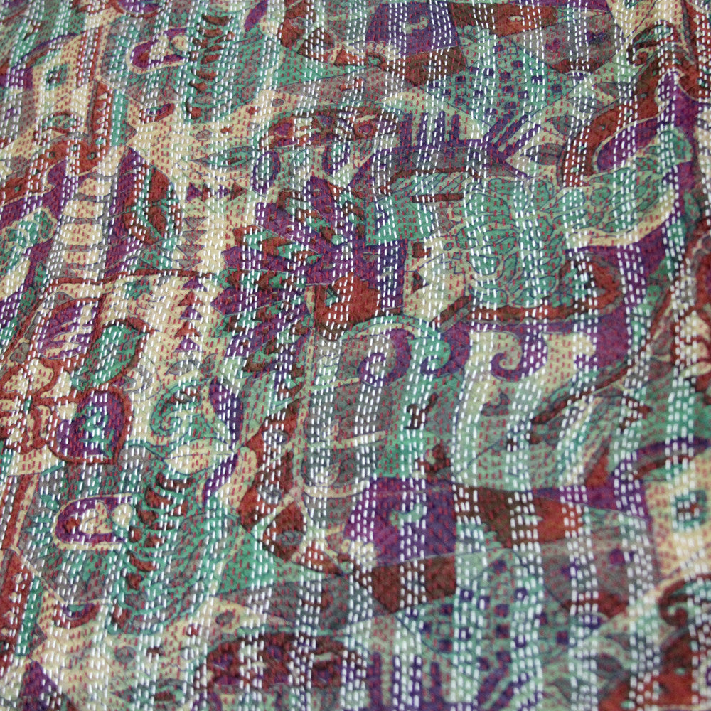 Silk Kantha Scarf (Purple & Pink)