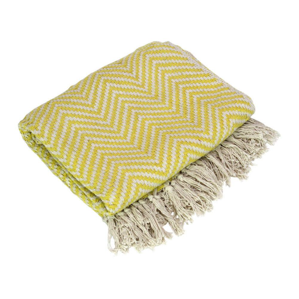 Yellow Chevron Throw