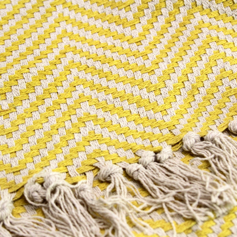Yellow Chevron Throw