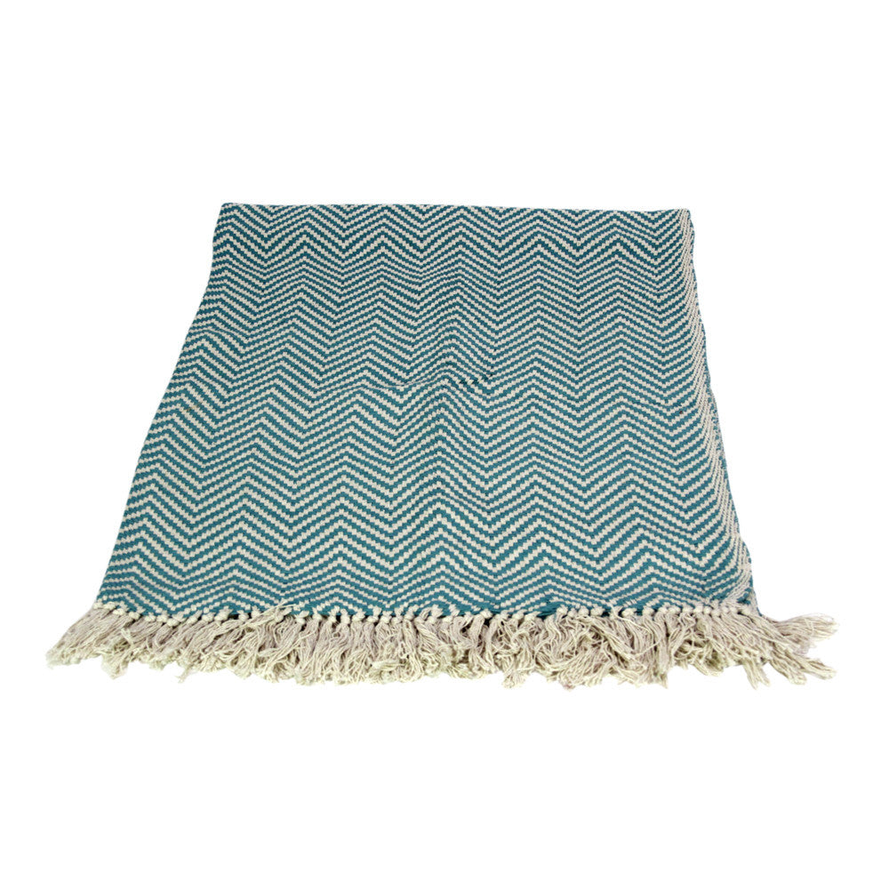 Turquoise Chevron Throw