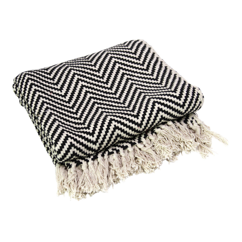 Black Chevron Throw