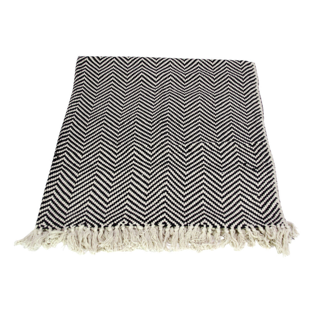 Black Chevron Throw