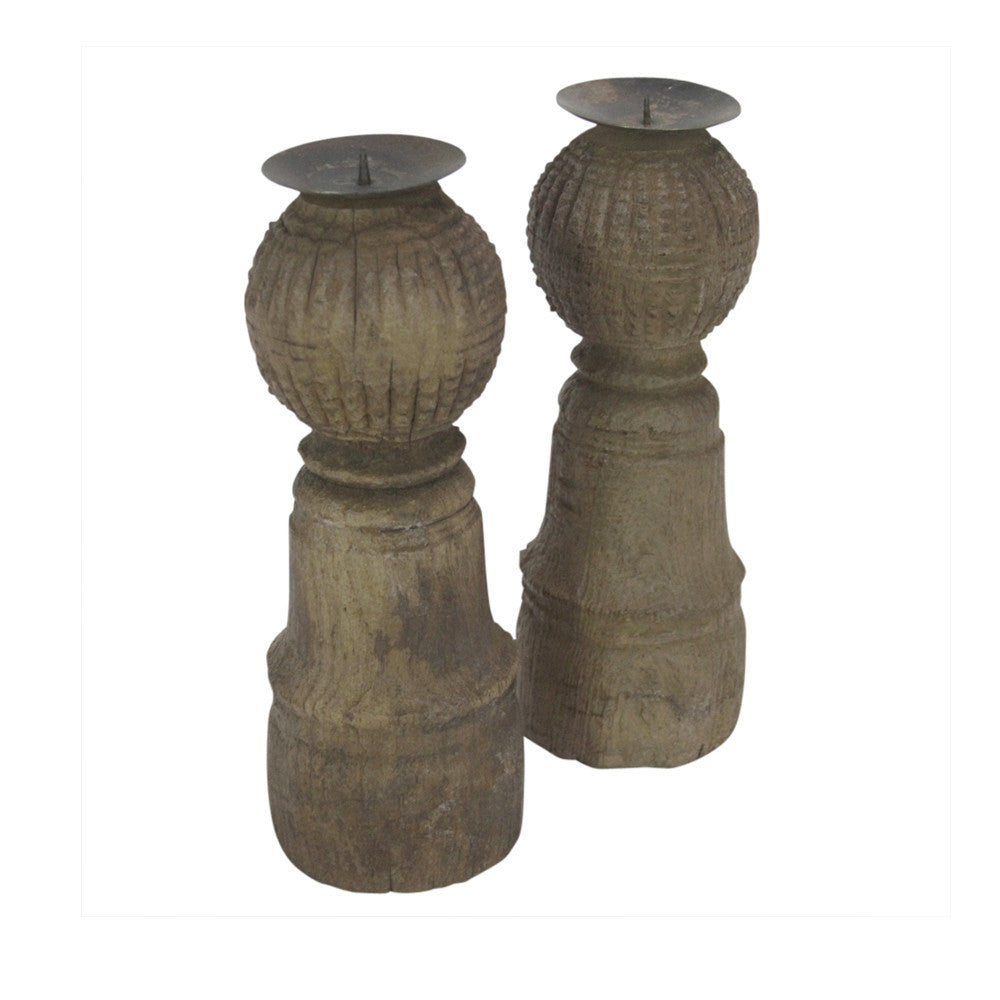 Bed Leg Candleholders, Set of 2