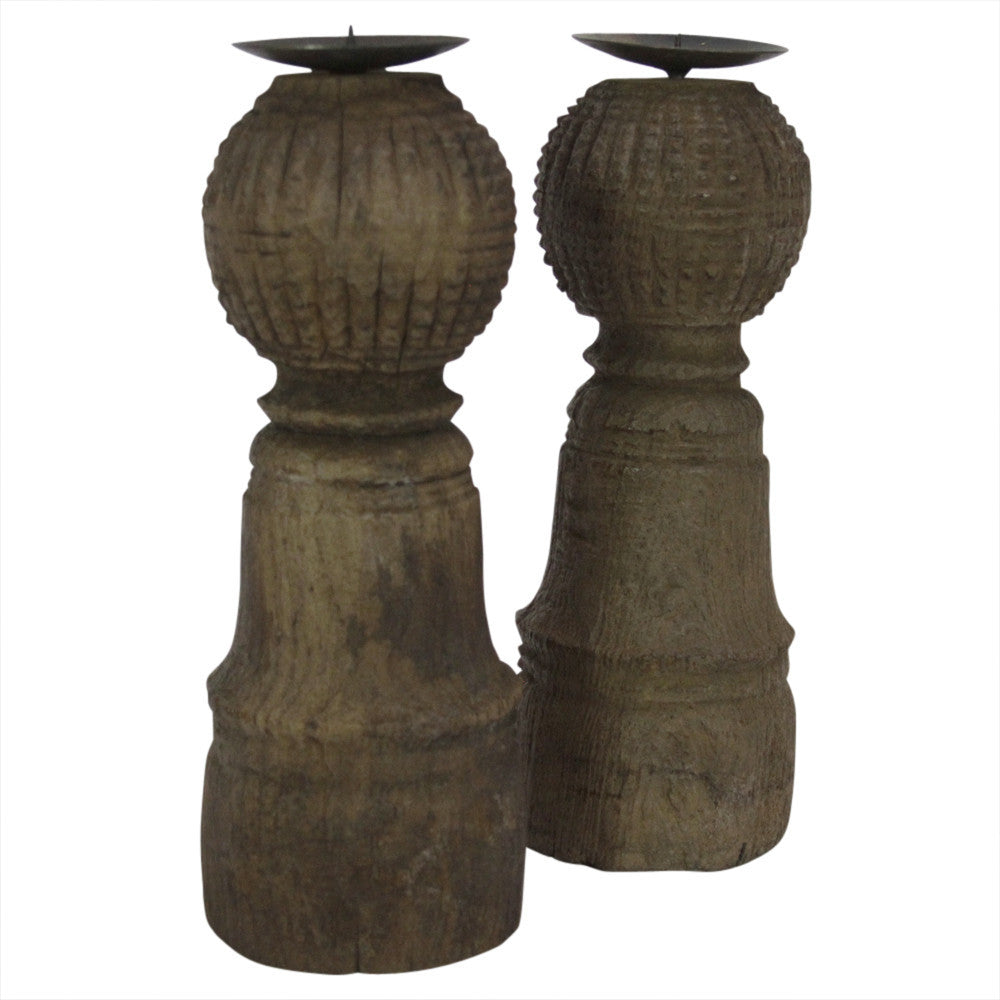 Bed Leg Candleholders, Set of 2