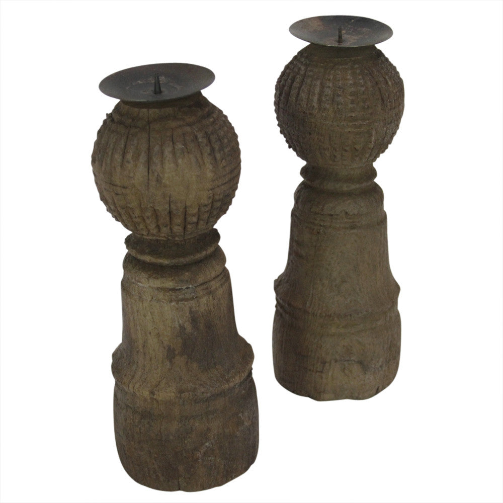 Bed Leg Candleholders, Set of 2
