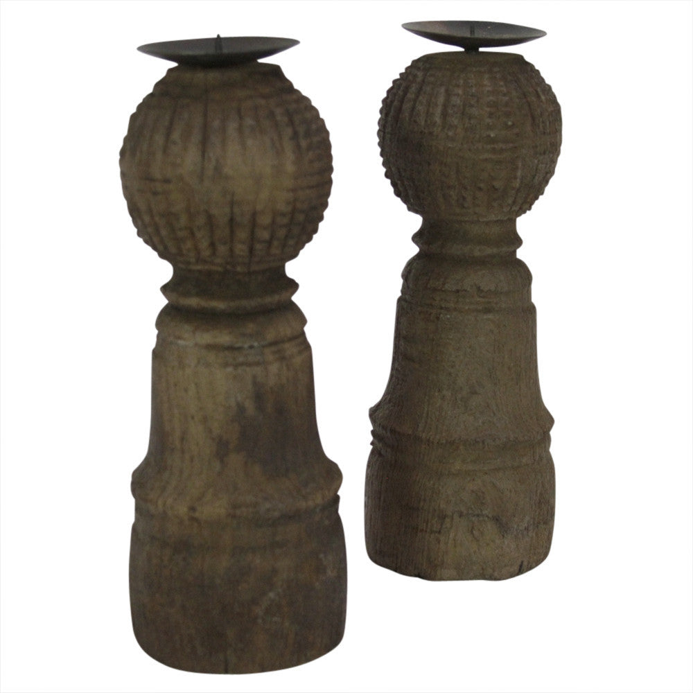 Bed Leg Candleholders, Set of 2