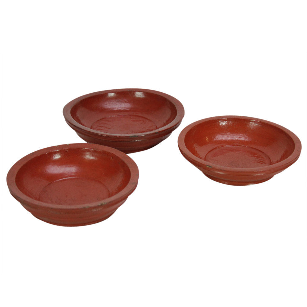 Vintage Tibetan Fruit Bowls, Set of 3