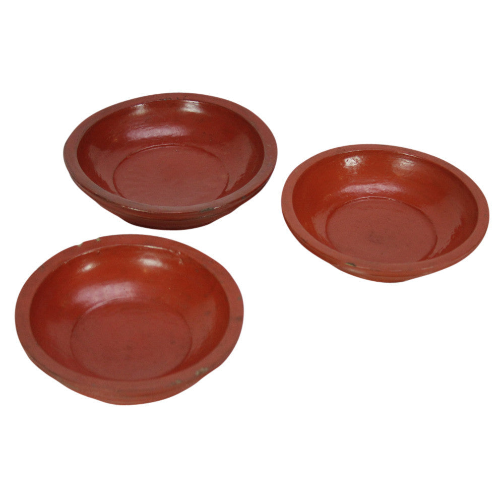 Vintage Tibetan Fruit Bowls, Set of 3