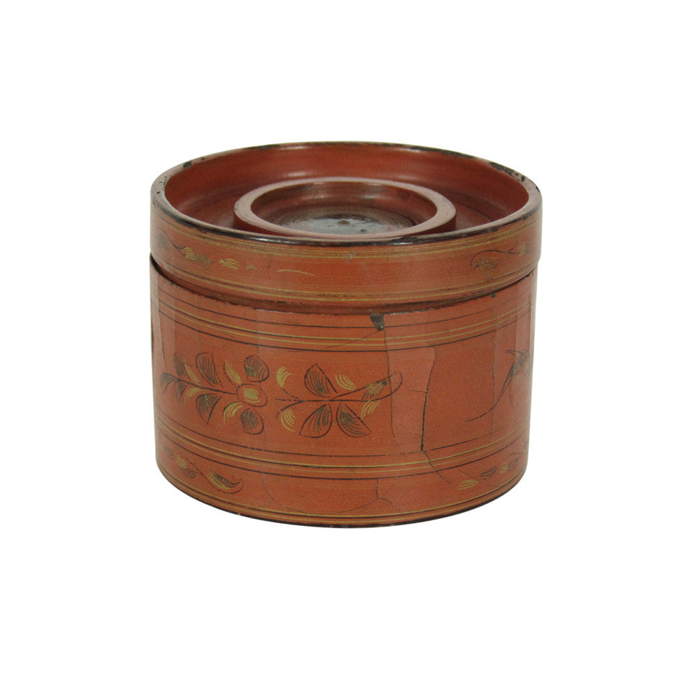 Antique Tibetan Painted Tiffin