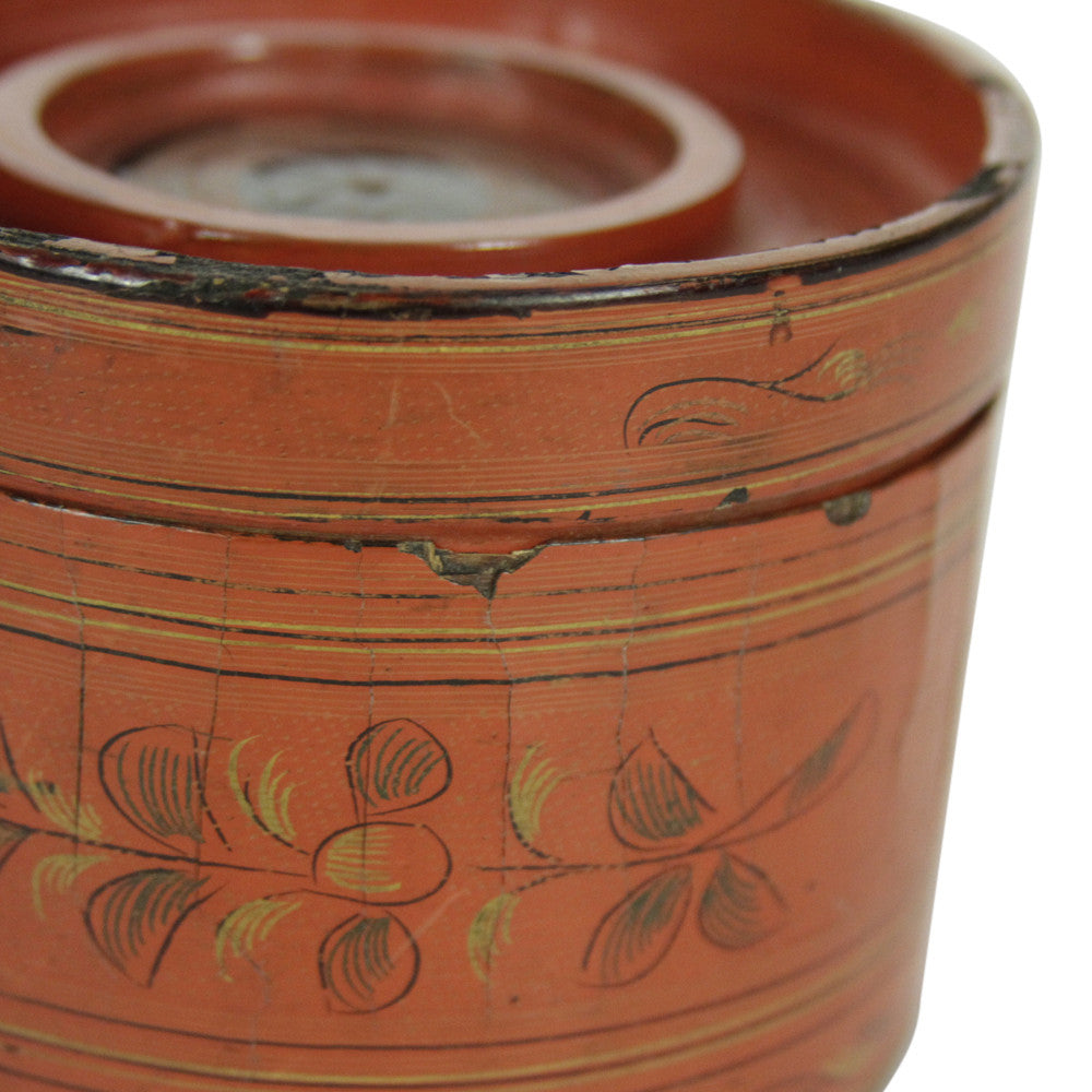 Antique Tibetan Painted Tiffin
