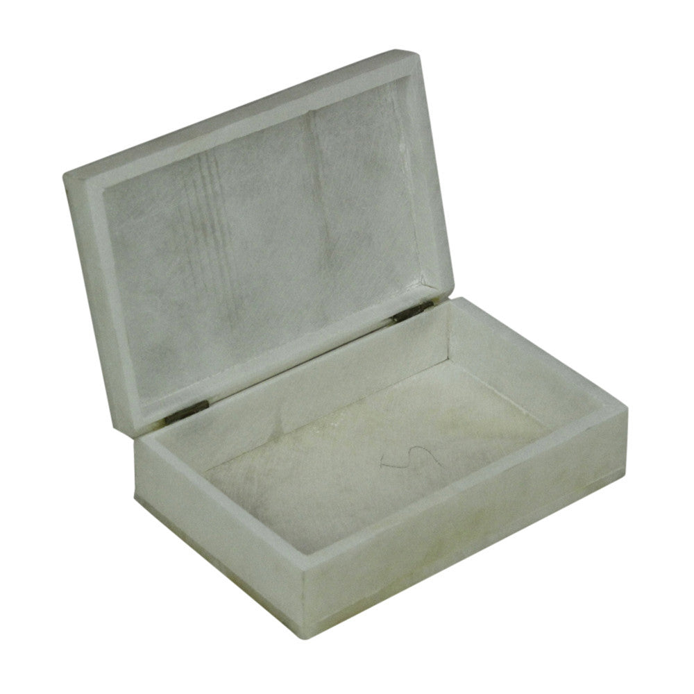 Floral Inlay Marble Jewelry Box