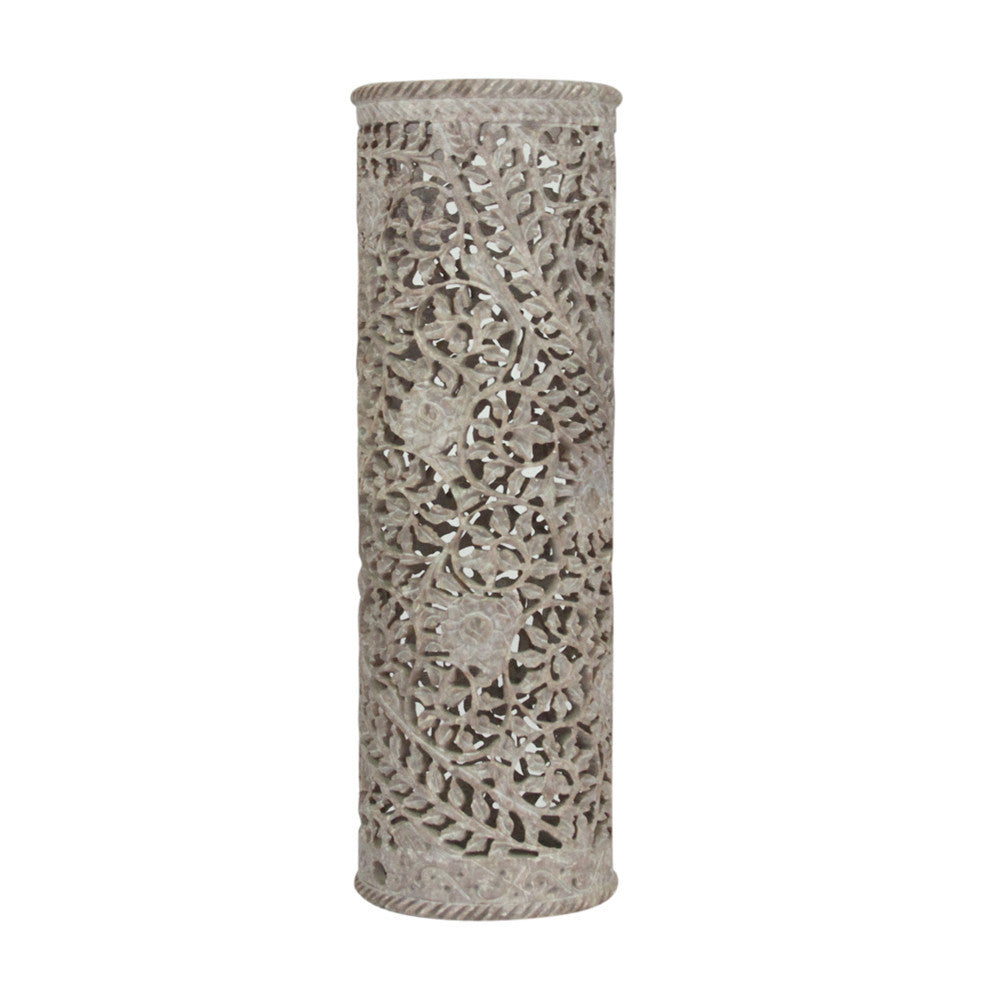 Light Burgundy Pierced Marble Vase