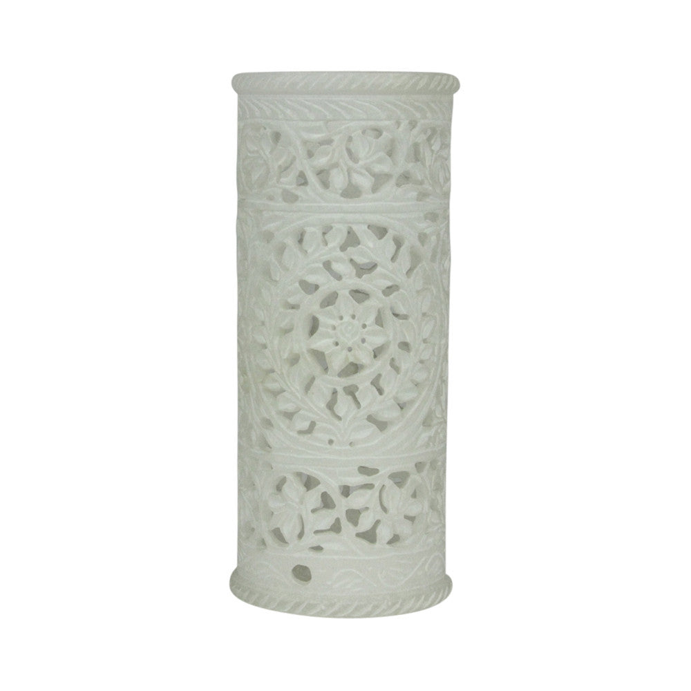 White Pierced Marble Vase