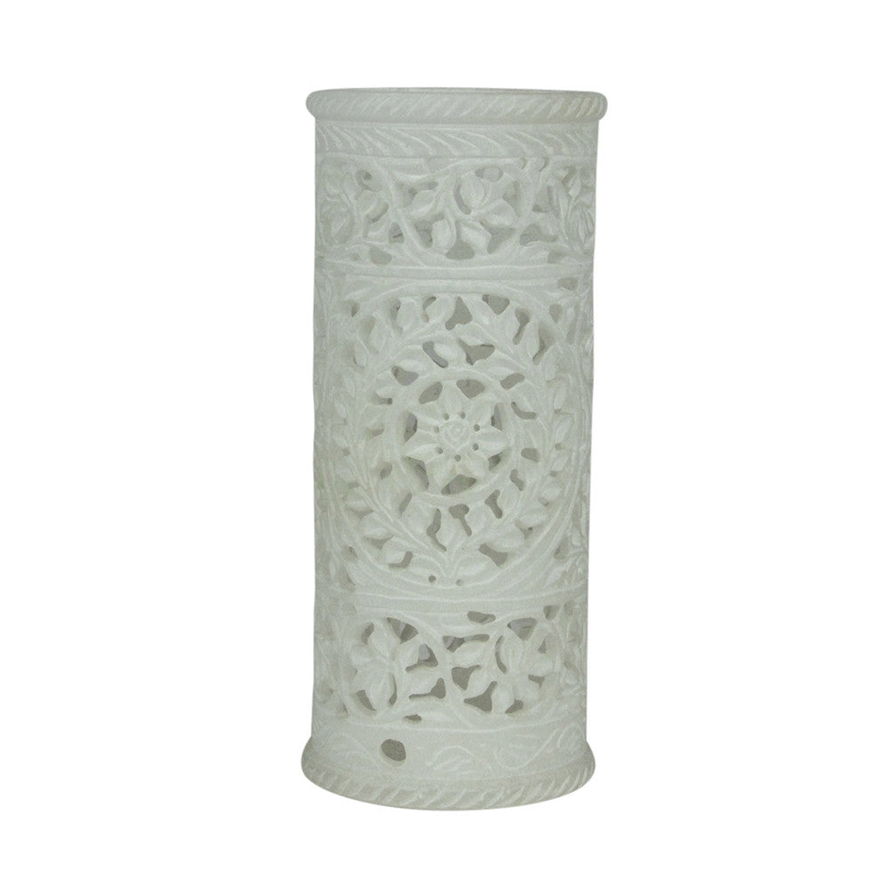 White Pierced Marble Vase