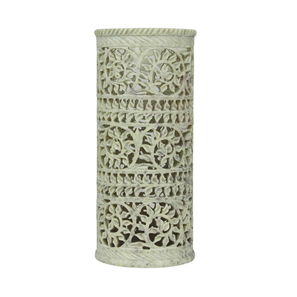 Green Pierced Marble Vase