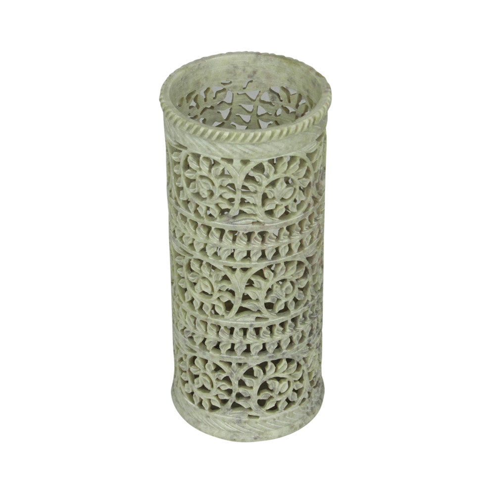 Green Pierced Marble Vase