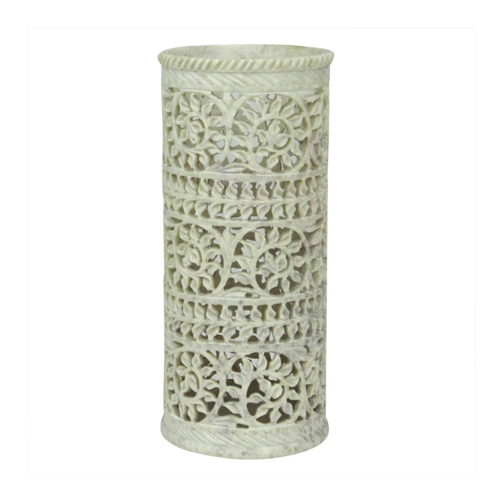Green Pierced Marble Vase