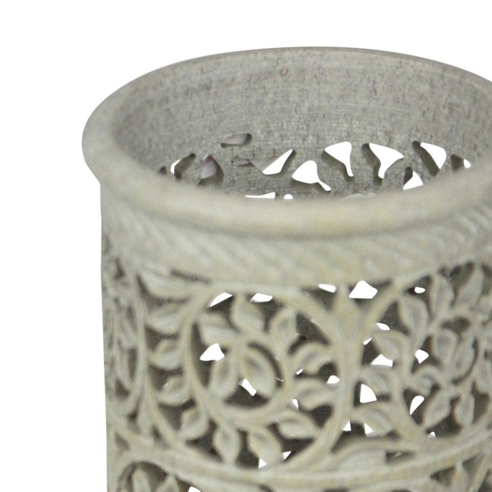 Vine Pierced Marble Vase