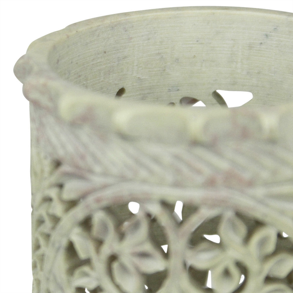 Foliage Pierced Marble Vase