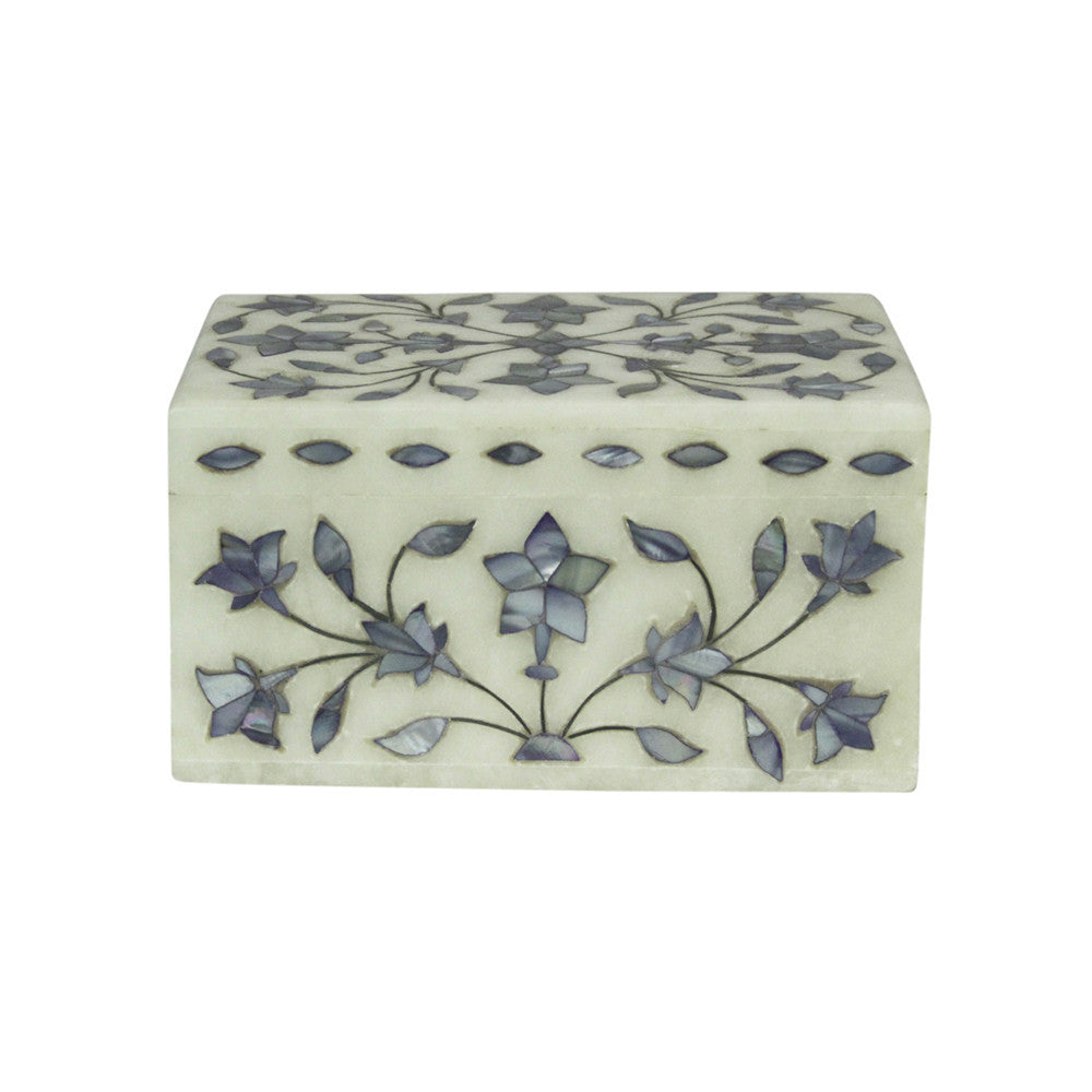 Periwinkle Inlay Marble Jewelry Box