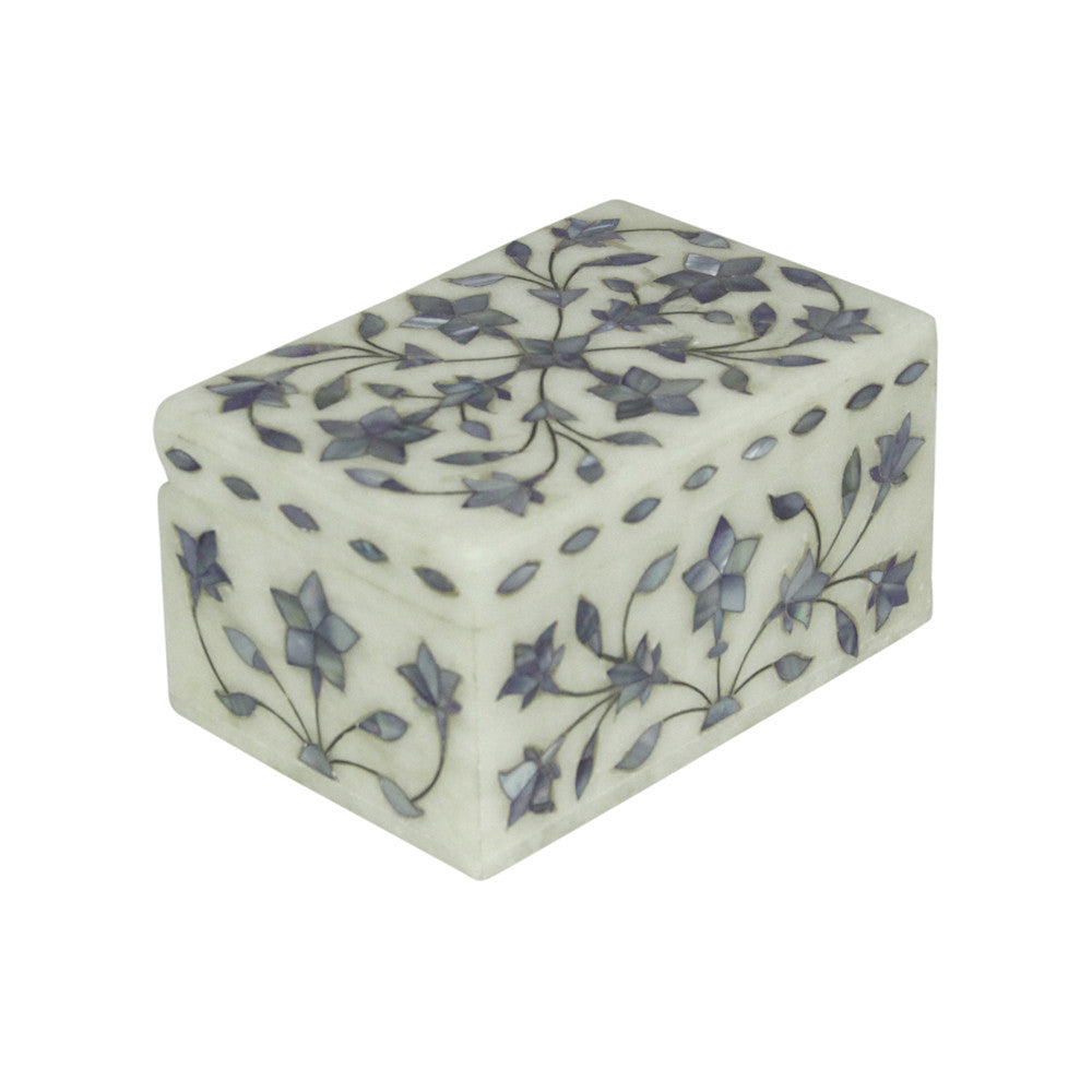 Periwinkle Inlay Marble Jewelry Box