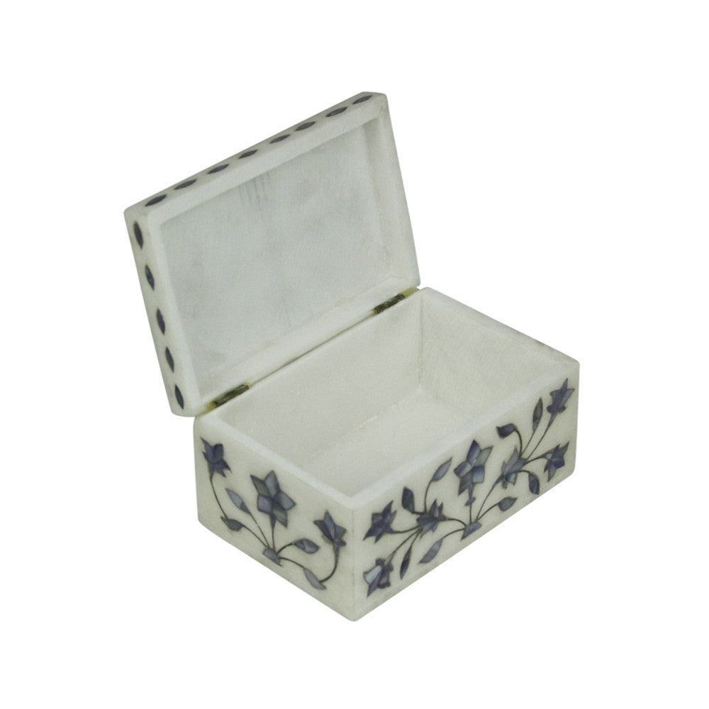 Periwinkle Inlay Marble Jewelry Box