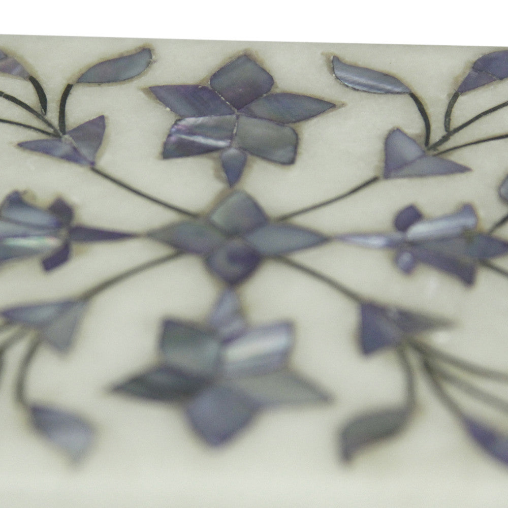 Periwinkle Inlay Marble Jewelry Box