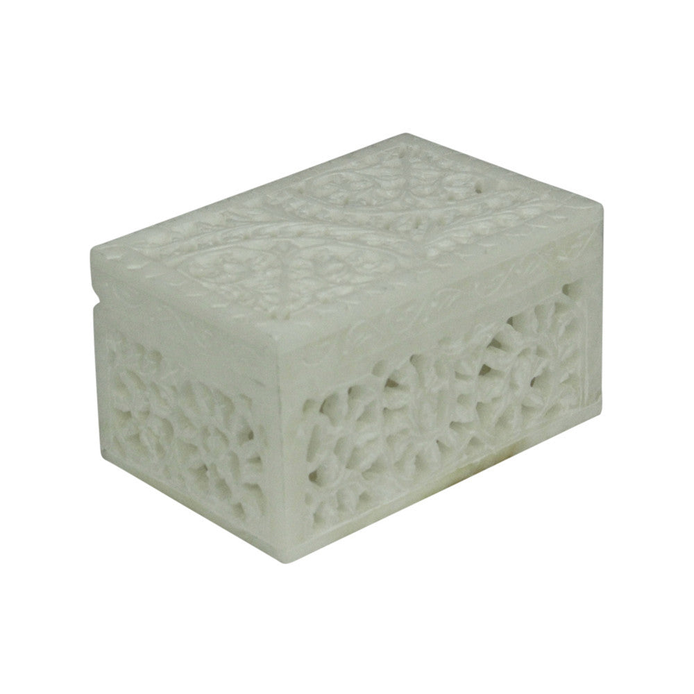 White Pierced Marble Jewelry Box