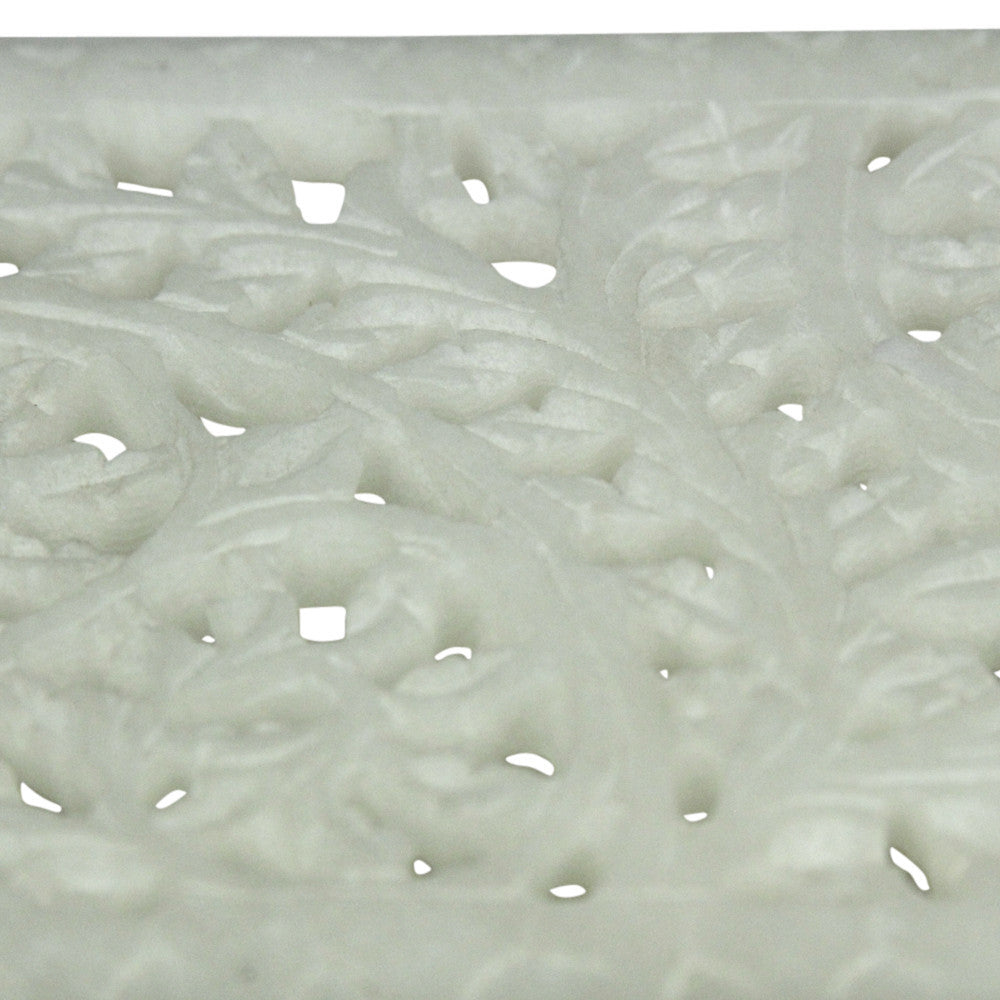 White Pierced Marble Jewelry Box