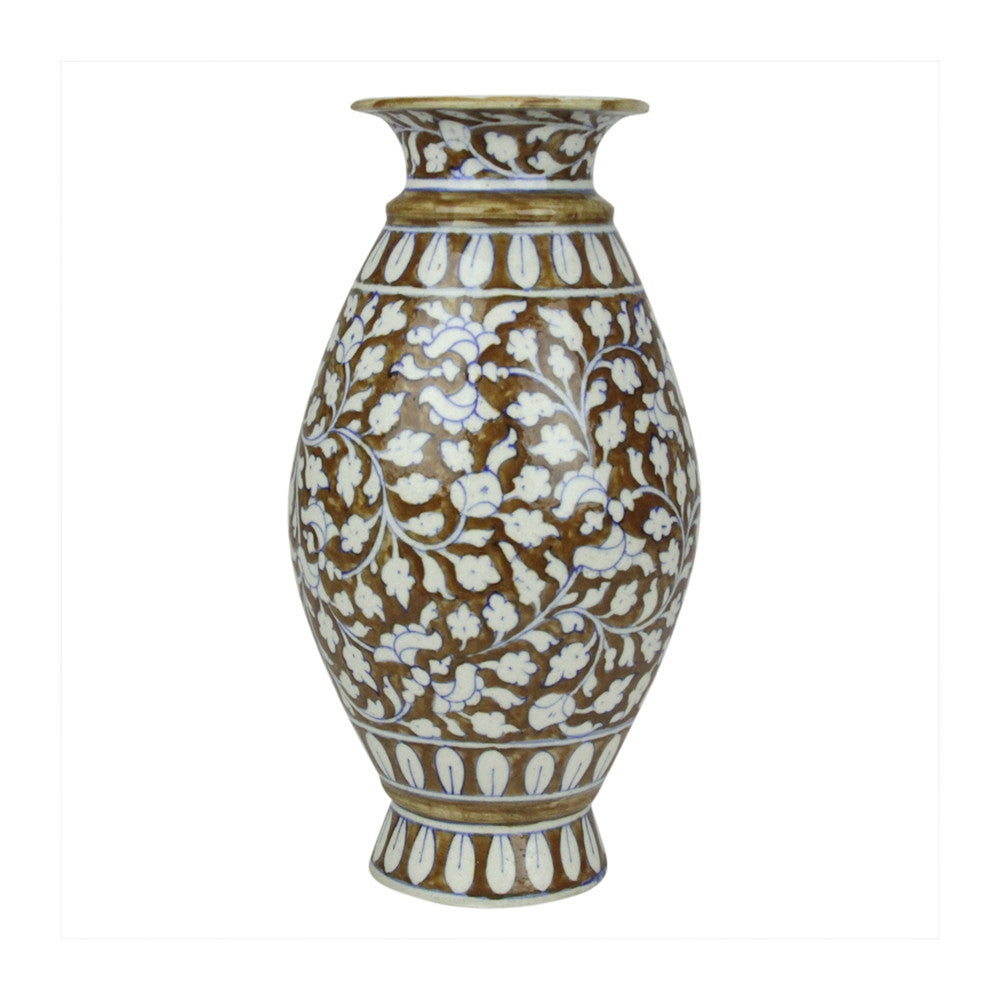 Tall Brown Jaipur Vase